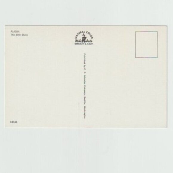 Alaska’s Flag Chrome Postcard Poem by Marie Drake Vintage State Souvenir USA - Picture 2 of 2